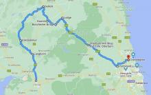 Map of Sunday Route Map of Sunday Route