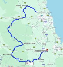 Map of Saturday Route Map of Saturday Route