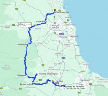 Map of Sunday Route Map of Sunday Route